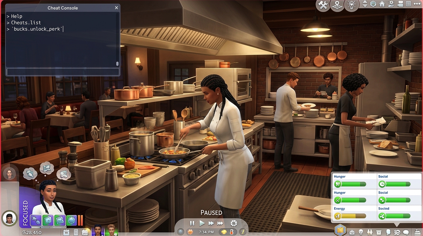Códigos de Trucos para Puntos de Prestigio de Restaurante en The Sims 4