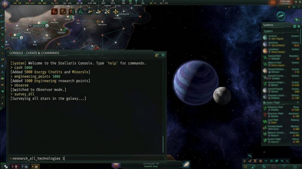 Stellaris: Códigos de trucos y comandos de consola