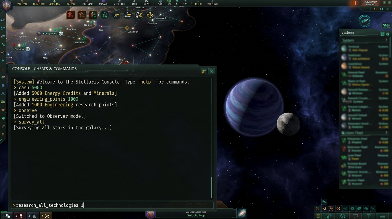 Stellaris: Códigos de trucos y comandos de consola