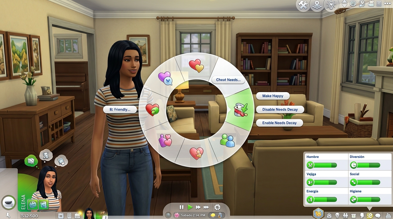 The Sims 4: Cómo Hacer Trampas en las Necesidades