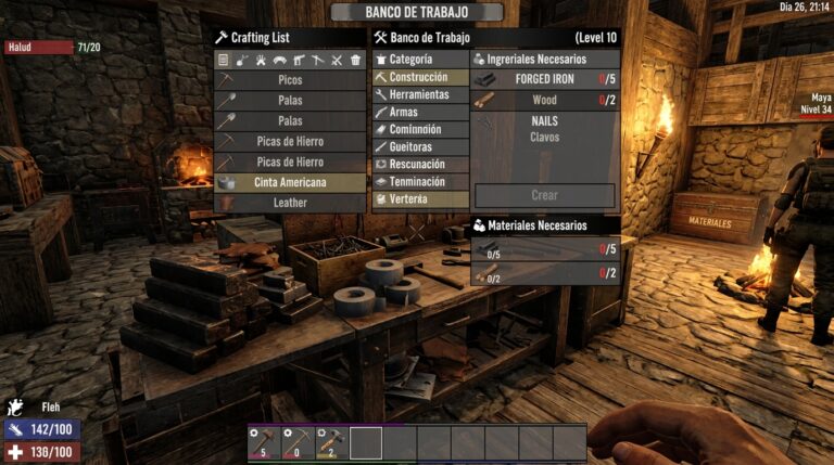 Cómo Construir un Banco de Trabajo en 7 Days to Die